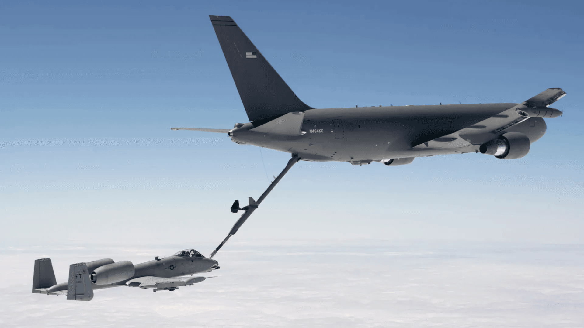 Tanker and receiver aircraft — aerial refueling context